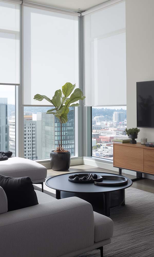 White Translucent Roller Blind