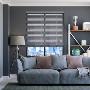 Timber-look Nova Blinds Standard Dark Grey - 1789201886