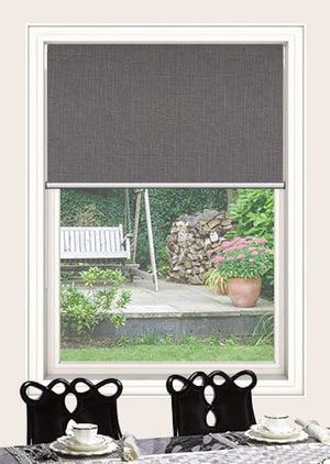 Double Roller Blinds Cai Blockout Grey - 1789294941