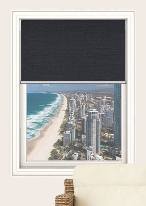 Double Roller Blinds Cai Blockout Raven - 1786425479