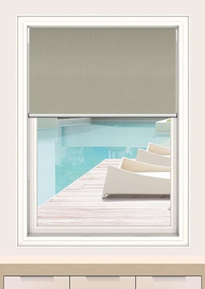 Double Roller Blinds Madrid Blockout Truffle - 1741767324