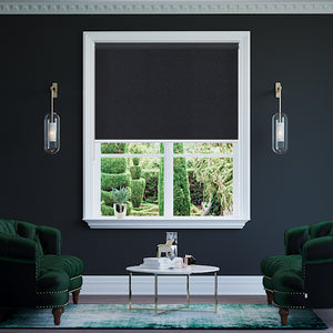 Roller Blinds Paris Blockout All Black - 1789142893