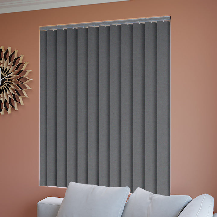 Vertical Blinds James Blockout Charcoal Vertical Blinds – Half Price Blinds