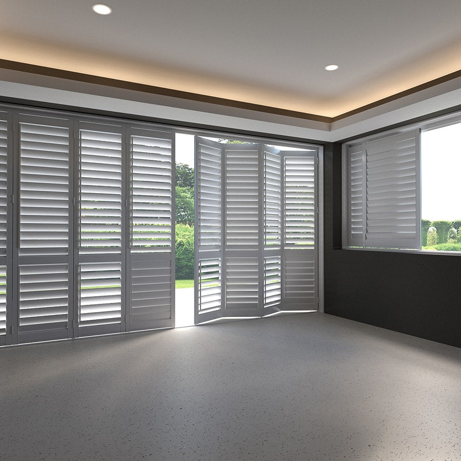 Aluminium White Gloss Outdoor Shutters Half Price Blinds   Outdoor Shutters Aluminium White Gloss 5 