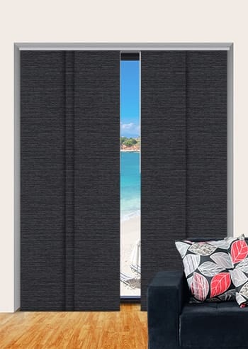 Balmoral Blockout Jet Panel Glide Blinds – Half Price Blinds