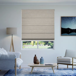 Balmoral Blockout Concrete Roman Blinds – Half Price Blinds