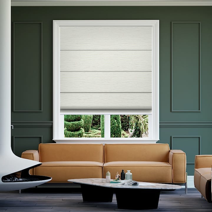 Balmoral Blockout Pearl Roman Blinds – Half Price Blinds