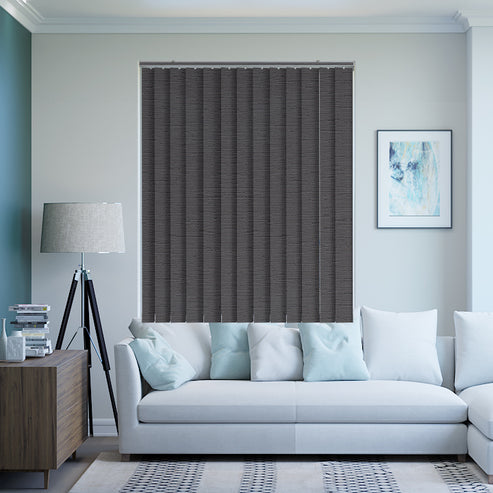 Monte Carlo Blockout Gravel Vertical Blinds – Half Price Blinds